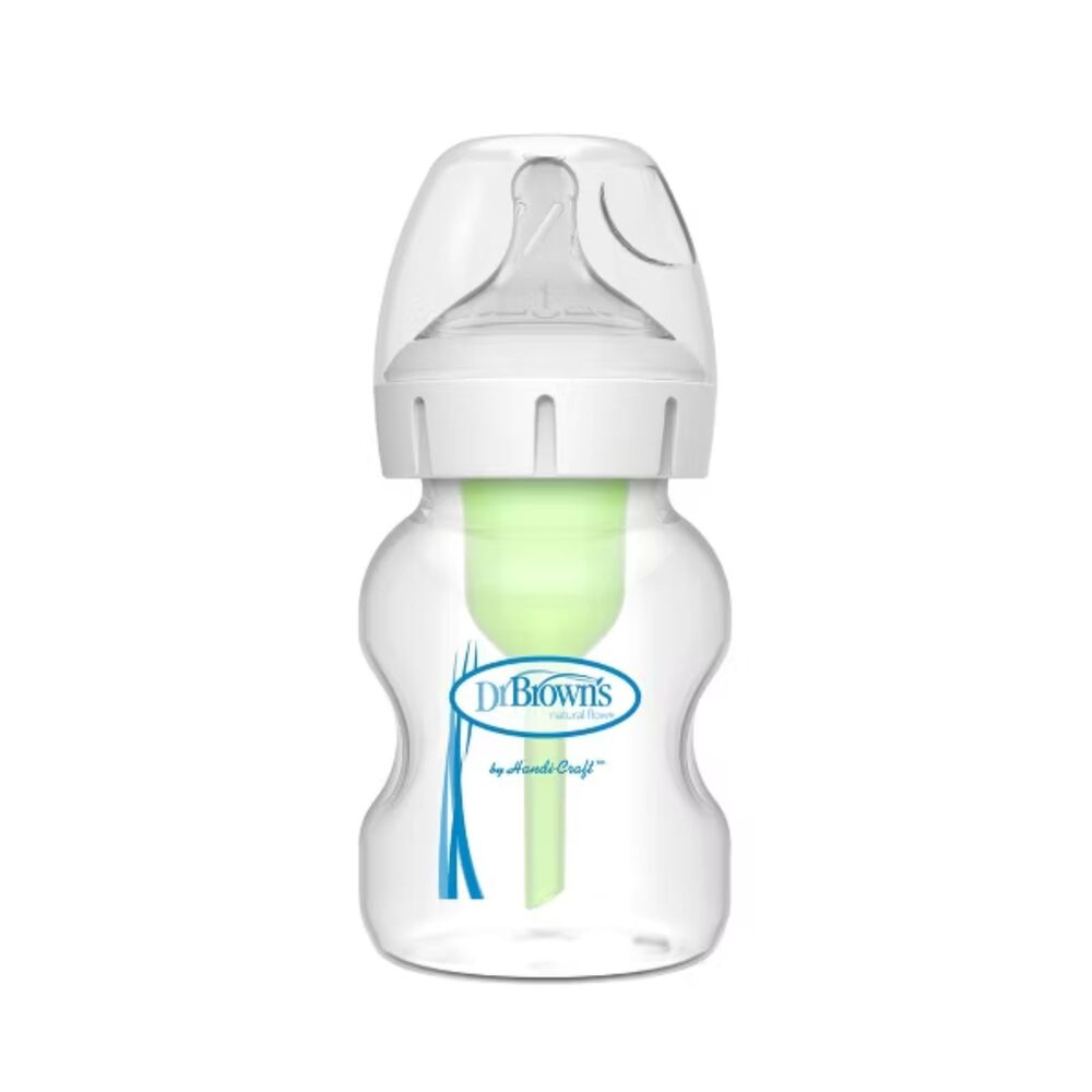 Dr Browns Natural Flow Anti Colic 5oz  Bottle Wide Neck Baby 0m+ Level 1 NWT